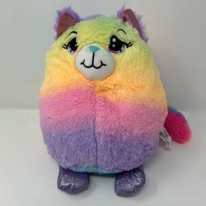 Misfittens Get Meowt! Rainbow Kitten Plush 9" Basic Fun 2023 Holographic Eats